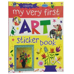 Usborne 贴纸书My very first art sticker book 第一册艺术原版英文尤斯伯恩图书原版进口英语绘本单词幼儿早教英语启蒙绘本4+