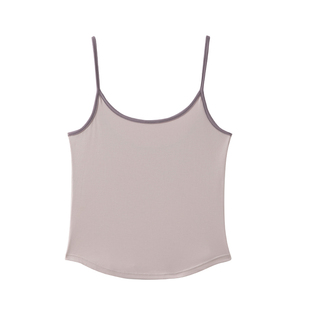 莫代尔撞色辣妹紧身女上衣吊带小背心细肩带内搭夏天薄款清纯外穿