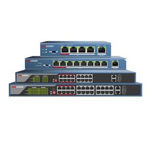 海康威视POE交换机千兆百兆4/8/16/24口监控网络 传输距离远