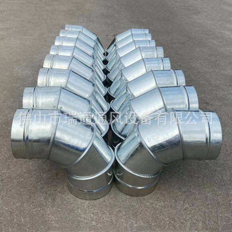 镀锌白铁皮90度直角弯头 不锈钢45度弯管螺旋通风管道配件加工