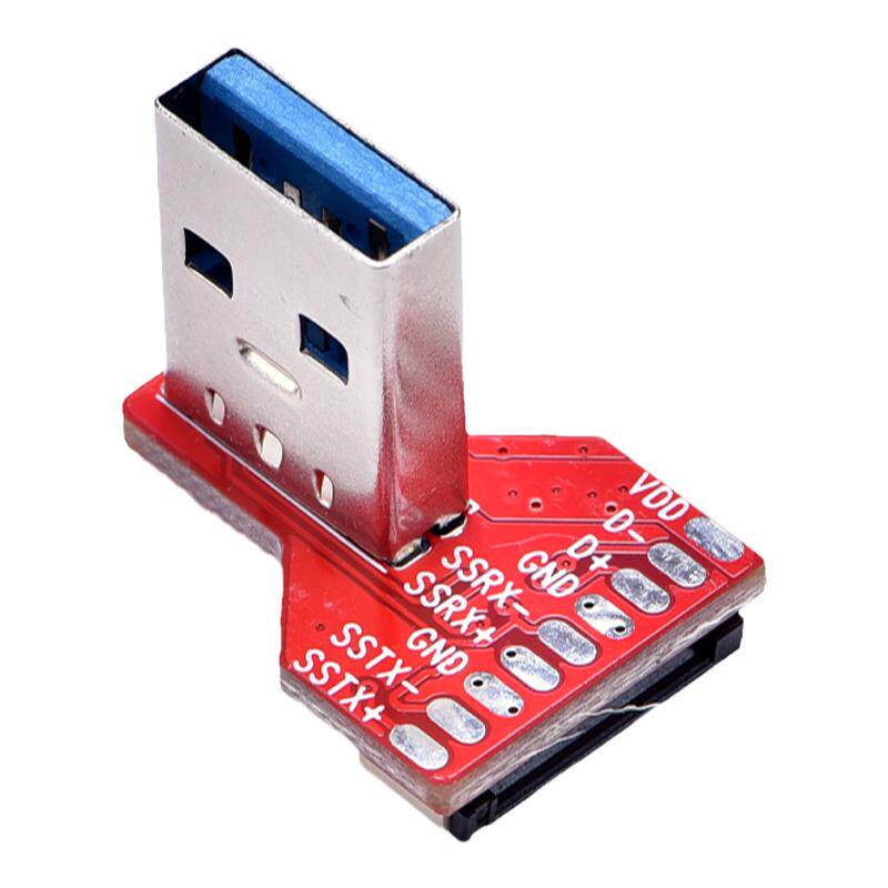 联达科弯头USB3.0数据线软排线超薄公对母公对公供电线手机充电打印机电脑车载连接U盘鼠标接口转接头转换器