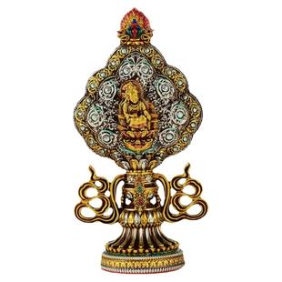 树脂七政宝彩绘家用佛前彩珠镶嵌七珍宝桌面八供用品摆件7个一套