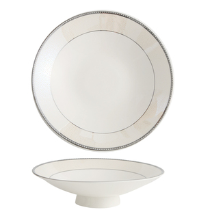 创意高脚盘子酒店餐厅特色餐具商用意境摆盘冷菜盘中式精致点心盘