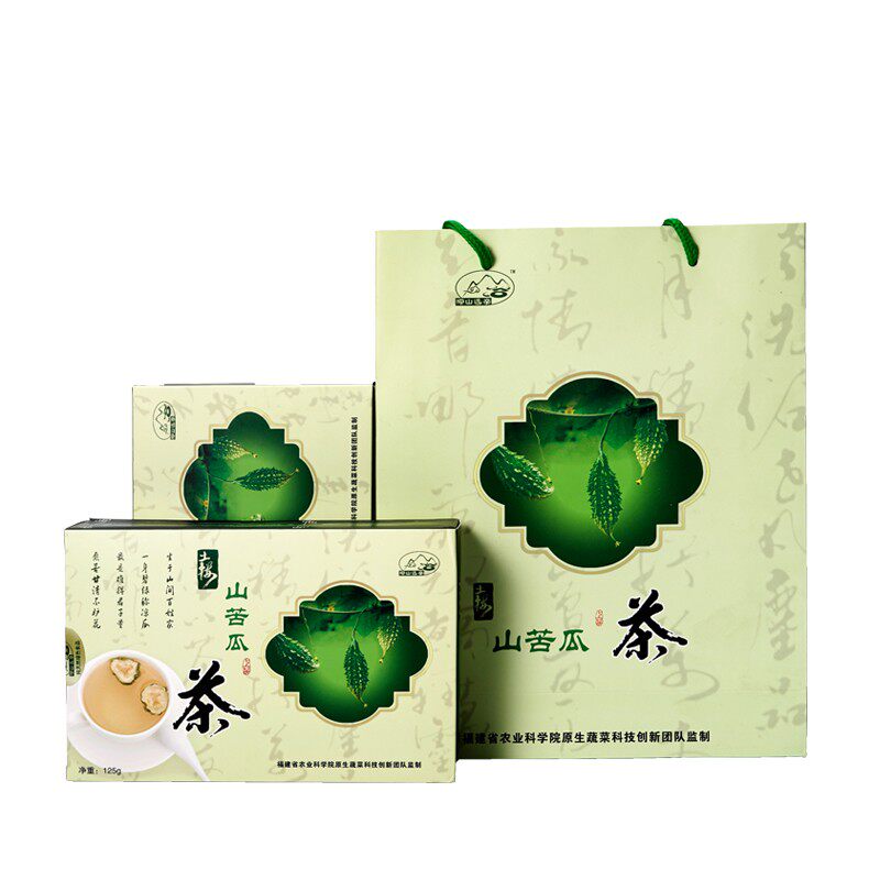 山苦瓜茶片干天然无添加养生泡茶喝古法工艺无糖节日送礼伴手礼盒