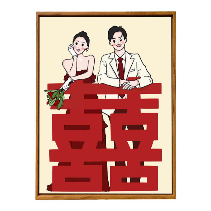 丙烯中国风diy数字油画礼物装饰