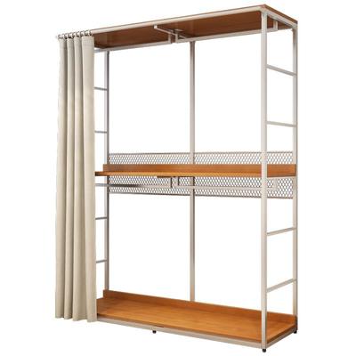 南辉金属衣柜实木衣帽间