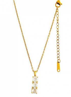 新款轻奢小众三钻锁骨链女项链