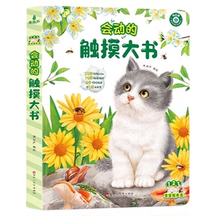 会动的触摸大书 0-2-3岁宝宝的第一本触摸书婴儿幼儿感官刺激启蒙认知英语早教儿童益智玩具地板绘本撕不烂立体翻翻机关书
