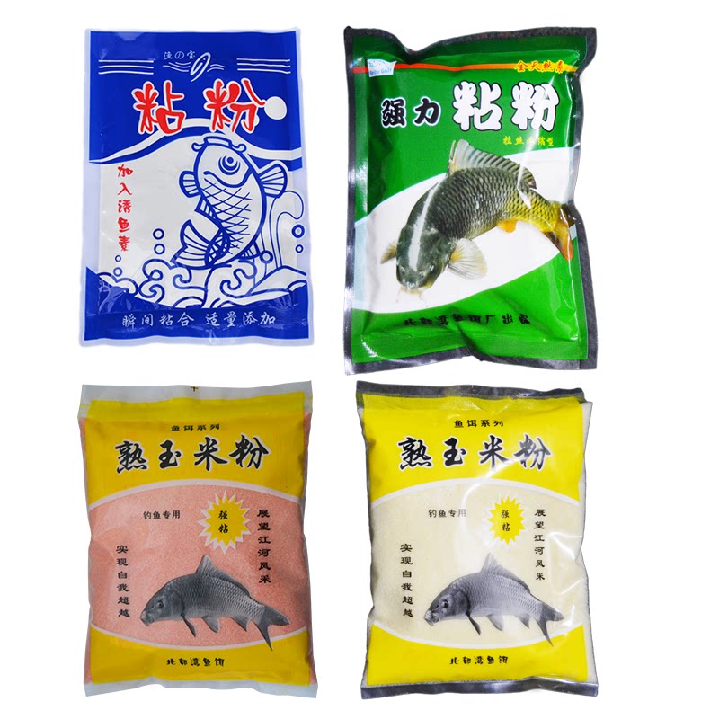 强力野钓膨化粘粉熟玉米粉粘麻团台钓饵