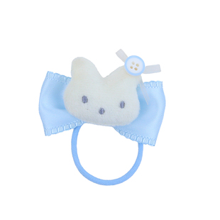 宝宝可爱蓝色蝴蝶结小兔子发圈女童韩系甜美头绳百搭皮筋发绳头饰
