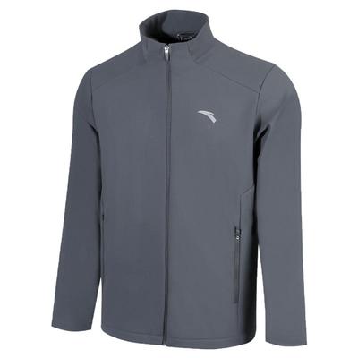 安踏运动外套男加绒梭织立领风衣