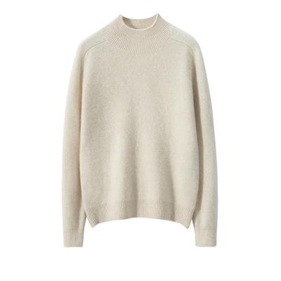 半高领100纯山羊绒衫女新款