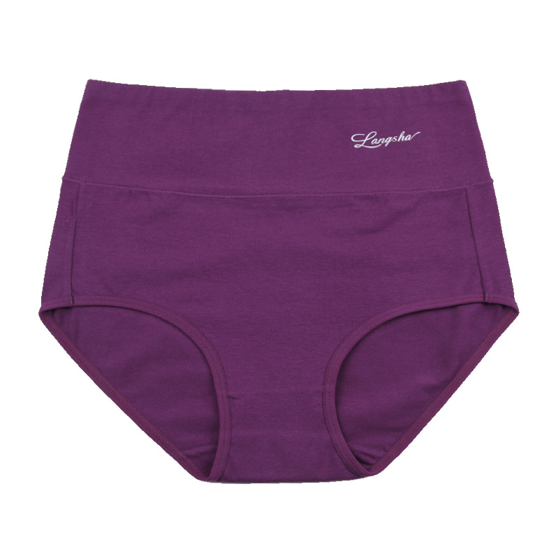 浪莎女士内裤女纯棉高腰三角裤产后性感秋冬薄款收腹提臀妈妈裤头