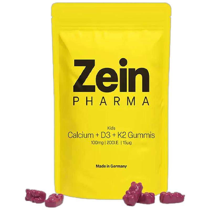 德国ZEIN儿童补钙+D3+K2软糖60粒强健骨骼促进生长发育