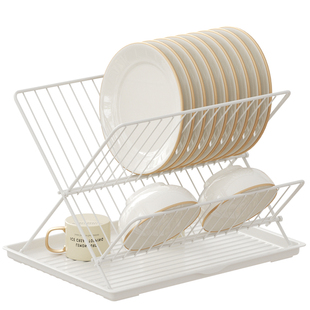 厨房碗碟收纳架台面沥水碗盘架可折叠置物架碗架盘子碗筷沥水架子