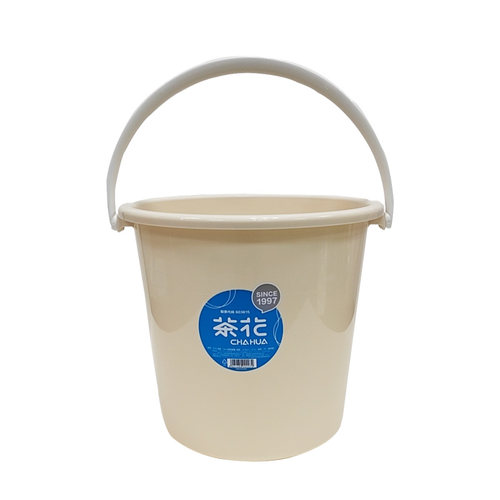 茶花塑料家用水桶手提大号圆清洁装水桶洗衣洗脚加高储水桶提手桶