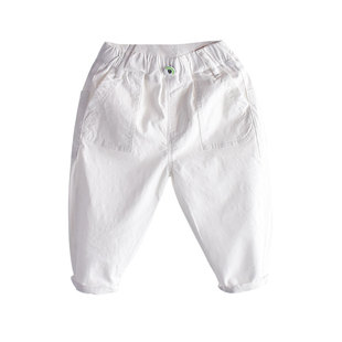 男童裤子春秋小童女童白色休闲裤儿童薄款宝宝长裤春装潮2025新款