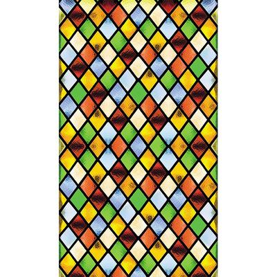 梓滢玻璃贴膜复古教堂彩绘衣橱