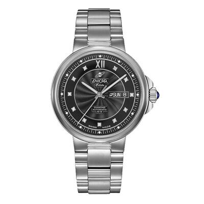 英纳格手表男双历自动机械表