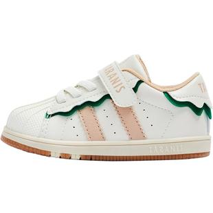 泰兰尼斯春秋季新款女童软底运动休闲鞋儿童魔术贴宝宝机能学步鞋