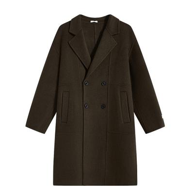 【羊毛混纺】ZIOZIA男士冬季廓版双排扣毛衣大衣TCLD4827X