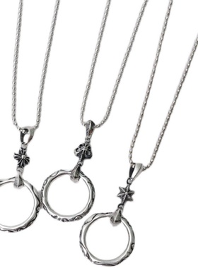 david纯手工s925纯银墨镜项链