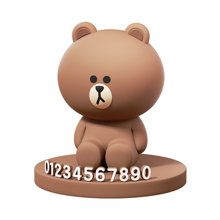 汽车电话号码挪车牌可爱车载女生临时停车立体创意车上移车牌摆件