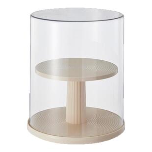 旋转手办展示柜桌面透明亚克力手办盲盒展示架大号防尘积木摆件柜