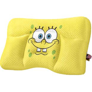 霍格Hoag海绵宝宝联名款儿童枕头6个月3-6-7岁以上四季通用婴儿枕