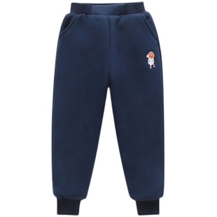 男童女童棉裤加绒加厚一条过冬北方三层夹棉裤子外穿休闲裤新品