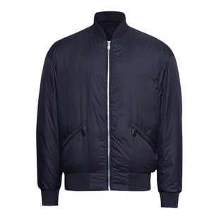 冬欧洲站轻奢棒球领飞行员薄款鹅绒羽绒服男短款时尚休闲夹克外套