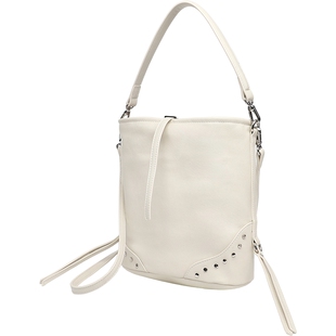 月芽儿水桶包2025新款甜酷铆钉托特包腋下包大容量手提单肩斜挎包