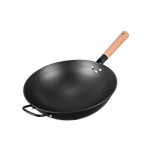 炊大皇爆炒王炒锅CKN7634BC家用34㎝无涂层不易锈圆底炒菜锅