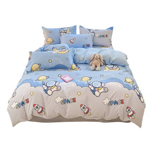 卡通儿童纯棉被套120x150cm幼儿园被罩单件男女孩150x200全棉被罩