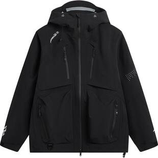 李宁户外CF溯丨万龙甲冲锋衣男单层户外防风防水硬壳夹克外套女