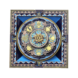 藏式坛城藏香香插创意藏式香炉家用线香底座香托不落灰香盘高级感