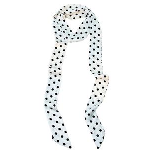 ins风190cm波点细长窄高级感小领带丝巾女飘带扎头发腰带包包缠带