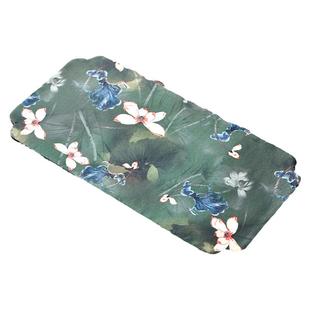 绢本茶席家用茶布桌旗彩绘防水茶桌布垫新中式茶台茶布艺杯垫零配