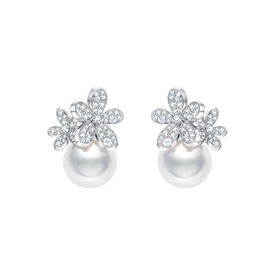 LynnHaven麟玟圆梅澳白珍珠耳钉