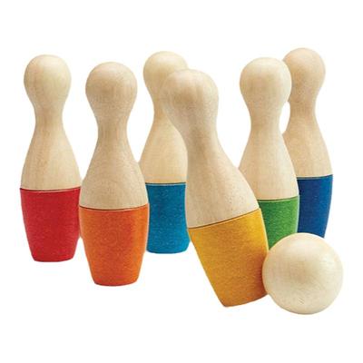 PlanToys儿童木制保龄球玩具3岁