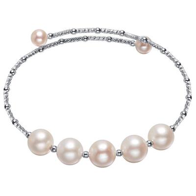 海蒂珠宝腕霞强光淡水弹力手镯