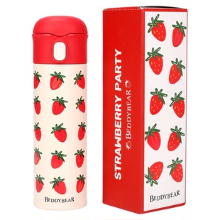 杯具熊成人牛油果色保温杯可爱孕妇产妇吸管水杯子少女车载随手杯