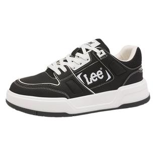 Lee官方男鞋冬季高级感百搭休闲板鞋男士运动增高真皮鞋子男潮鞋