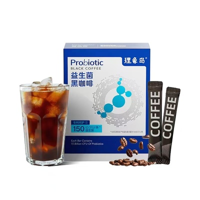 鲨鱼菲特理象岛益生菌黑咖啡