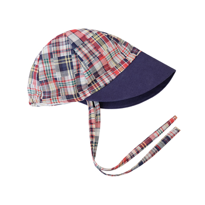 婴儿遮阳帽纯棉薄款百家布大帽檐防晒小月龄男女宝宝儿童棒球帽夏