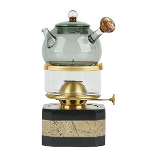 榜盛玻璃煮茶壶中式空气灯煮茶炉家用高端围炉煮茶器温茶炉送礼