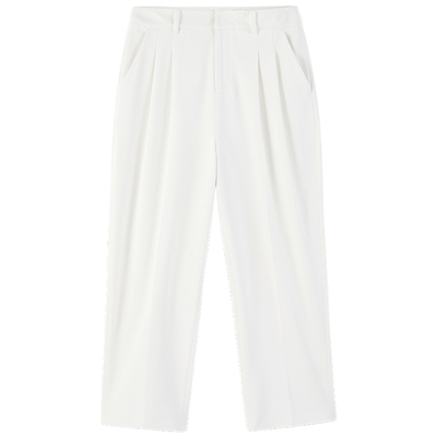 白色宽松八分裤休闲裤LANDI
