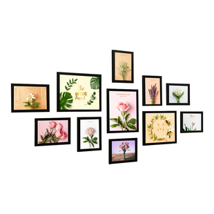 创意花卉海报图简约免打孔照片墙相框房间客厅卧室墙上装修装饰