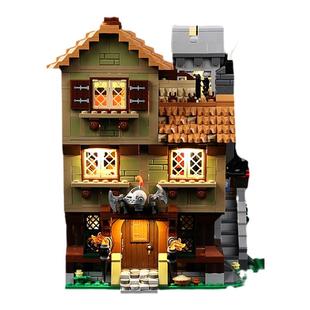 KGBOX乐高icons系列10332中世纪城镇广场LED灯具亚克力透明展示盒