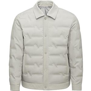 HLA海澜之家山不在高轻薄排骨羽绒服25冬新石墨烯衬衫领外套男士